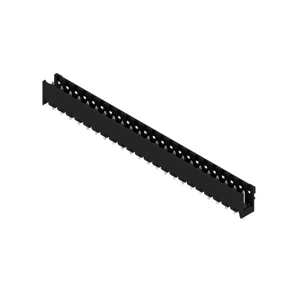 PCB plug-in connector, male header, open side, THT/THR solder connection, 5.08 mm, Number of poles: 23, 180°, Solder pin length (l): 3.2 mm, tinned, black, Box image 5