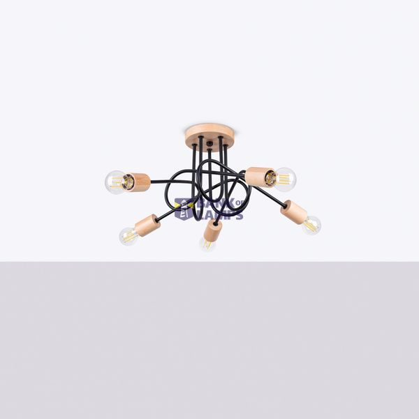 EMBER 5 BLACK CHANDELIER 5XE27 image 3