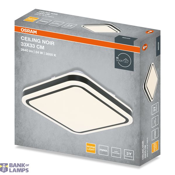 CEILING NOIR SQ 24W 830 IP20 BK OSRAM image 2