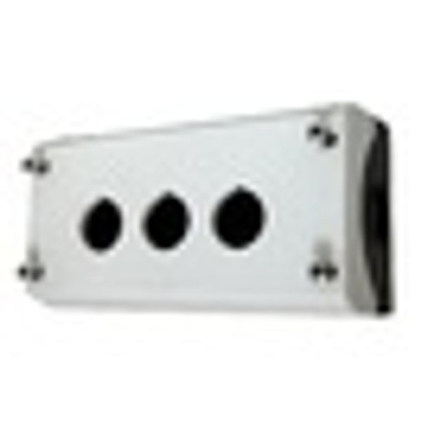 Surface mounting enclosure, 3 holes, black/light grey image 2