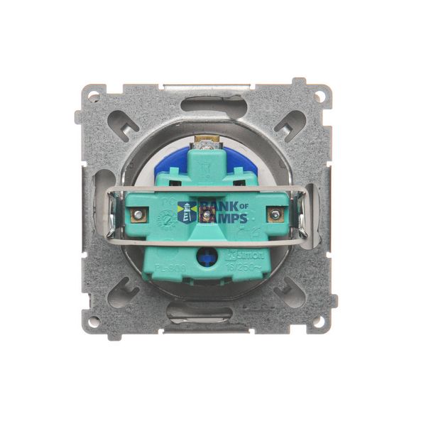 Double fiber optic sockets, Gold matt, metalic image 1