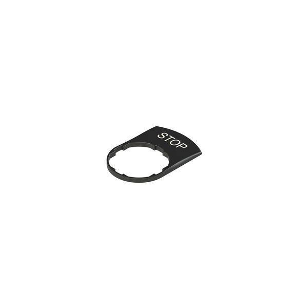 Black label with marking for laser engraving image 1