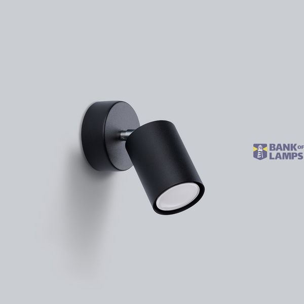 WALL LAMP LEMMI 1 BLACK GU10 1X40 IP20 image 2