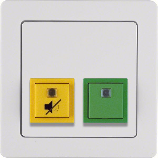 Cancellation/presence button frame, Q.1, p. white velvety image 1