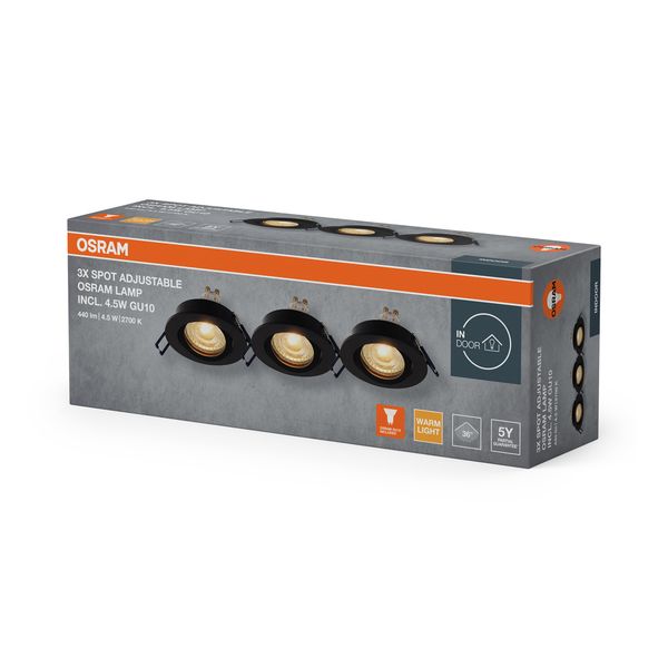 SP SET ADJCLICK 4.5W 827GU10 BKFS3 OSRAM image 2