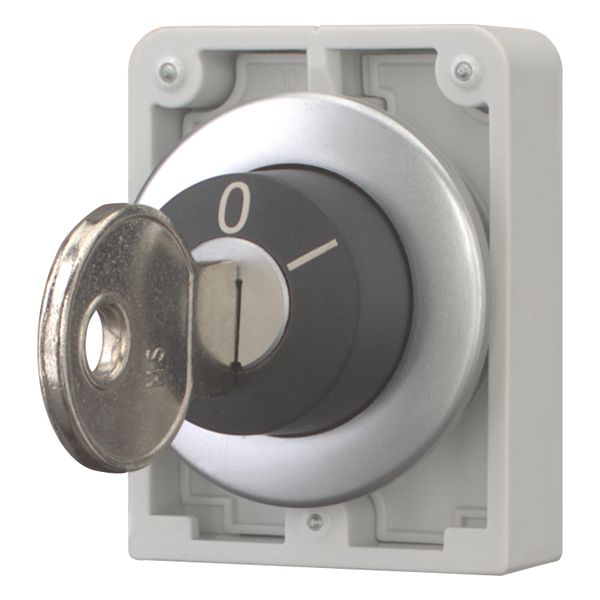 M30C-FWRS-MS10 Key-operated actuator, Flat Front, maintained, 2 positions, MS10, Key withdrawable: 0, I, Metal bezel image 3