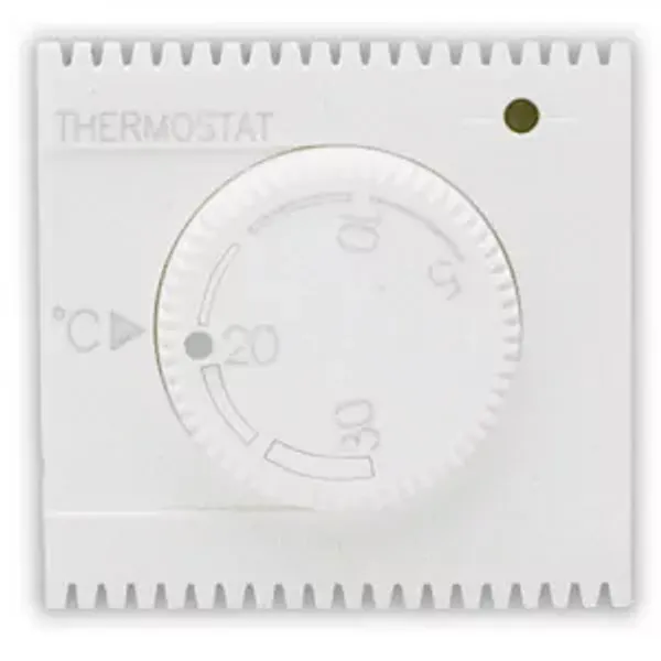 Electronic thermostat with knob, Domus S44, colour RAL 9010, 230V NO+NC 5A - glossy finish - 2 Mod. image 1