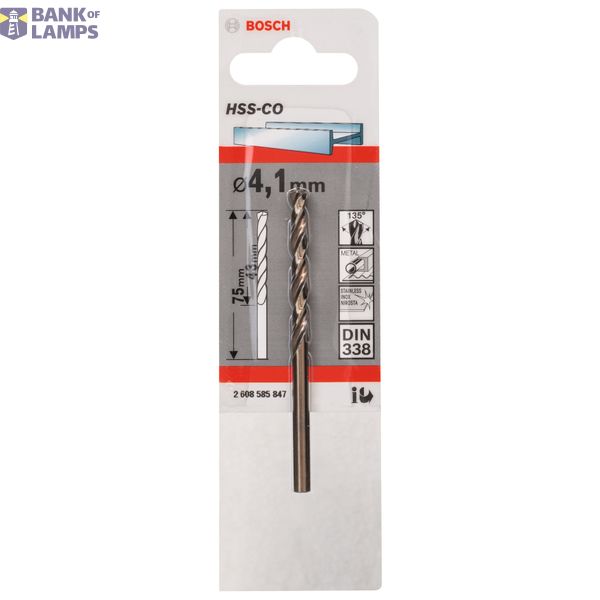 Metal drill bits HSS-Co, DIN 338 4,1 x 43 x 75 mm 1 pcs. image 2