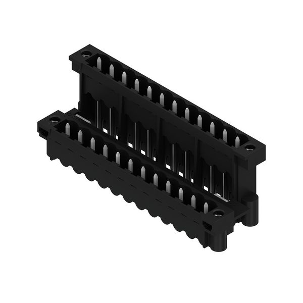 PCB plug-in connector, male header, Flange / Solder flange, THT/THR solder connection, 5.08 mm, Number of poles: 24, 180°, Solder pin length (l): 1.5 mm, tinned, black, Box image 2