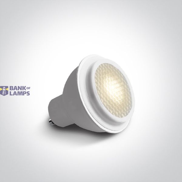 7306CHG/W/W WHITE COB 6W WW GU10 HONEYCOMB 60° 230V image 1