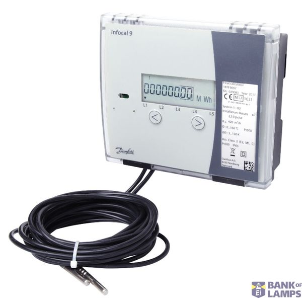 Energy meters, Infocal 9, 40 mm - 100 mm, qp [m³/h]: 10.0 - 60.0, Heating and cooling, battery D-cell, M-bus module image 1
