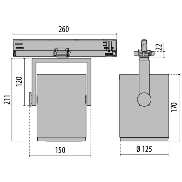 AS427 LED 40W SPOT 3000K WIT DALI image 7