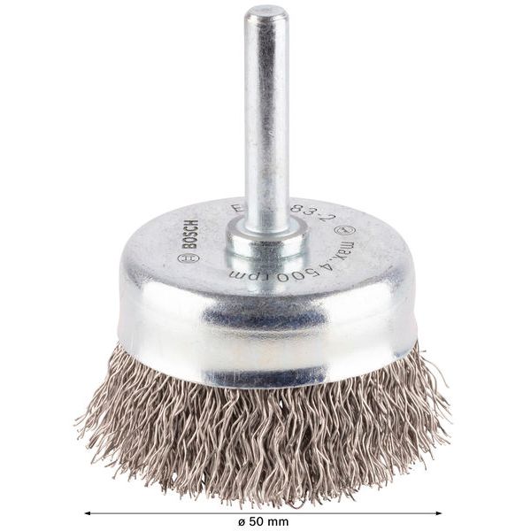 Cup Brush Crimped 50x0.3 mm Stainless image 2