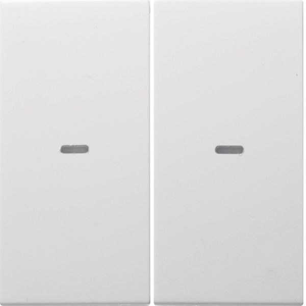 Cover f. 2gang f. push-button module, clearlenses, S.1/B.3/B.7, p.whit image 3