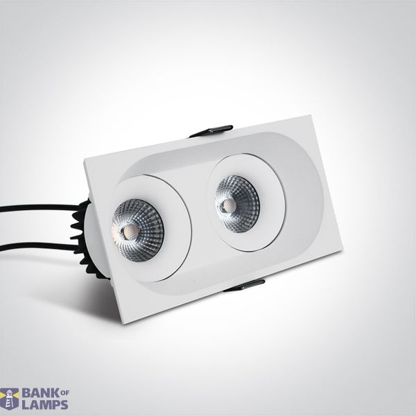 WHITE 2x6,5W CCTV IP54 700mA ADJUSTABLE DARK LIGHT image 1