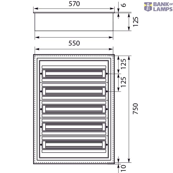 Flush-mounted distribution board DARP-120 "Quiteline" 5x24 image 1