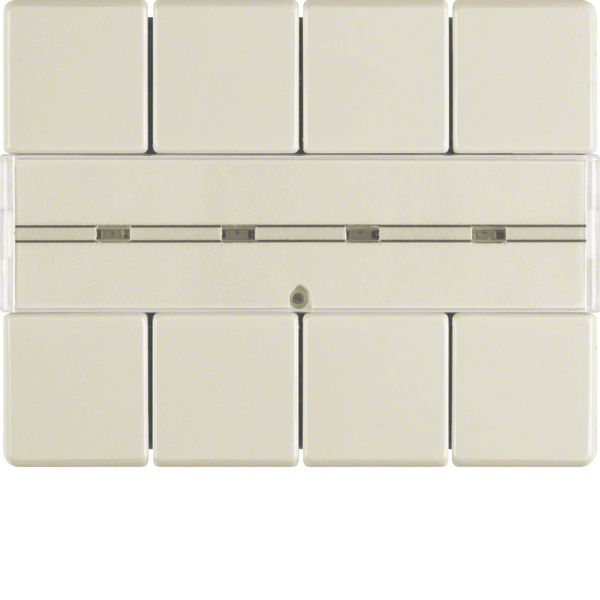 Arsys Push Button, 4-gang, with Labelling Field White Glossy image 1