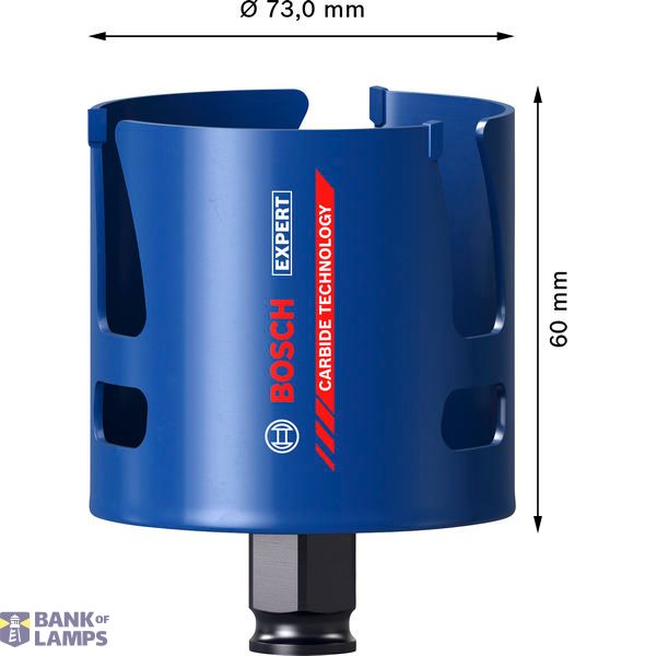 EXPERT Construction Material Hole Saw 73 mm image 1