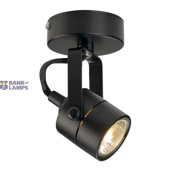 ARSINA QPAR51 230V, wall and ceiling light, black, GU10, max. 50W image 1