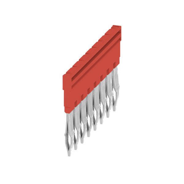 Cross-connector (terminal), Plugged, red, 32 A, Number of poles: 8, Pitch in mm (P): 6.10, Insulated: Yes, Width: 46.5 mm image 1
