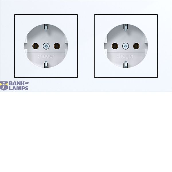WCD RA 2V (duo box), cover frame, operated, single class, A.1 light white glossy image 1