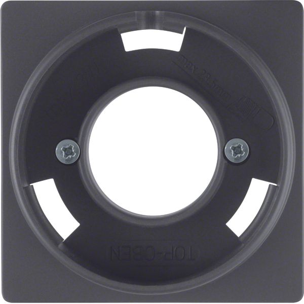 Centre plate for pilot lamp E14, Q.1/Q.3, ant. velvety, lacq. image 1