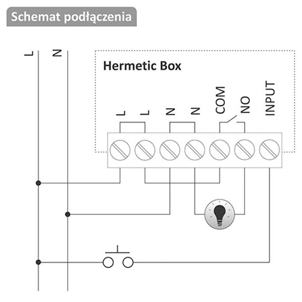 1-channel relay in hermetic housing Hermetic Box; Wi-R1S1-H image 4