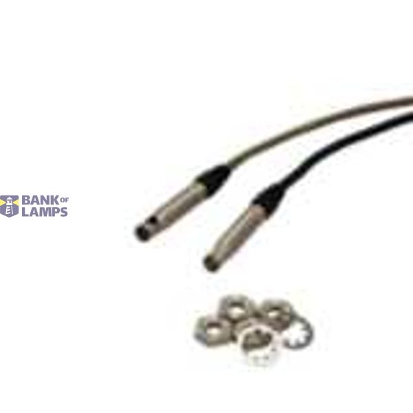 Photoelectric sensor, M6 stainless steal housing, side view, through-beam 500 mm, Dark-ON, PNP, 2 m cable E3T 1383M image 1