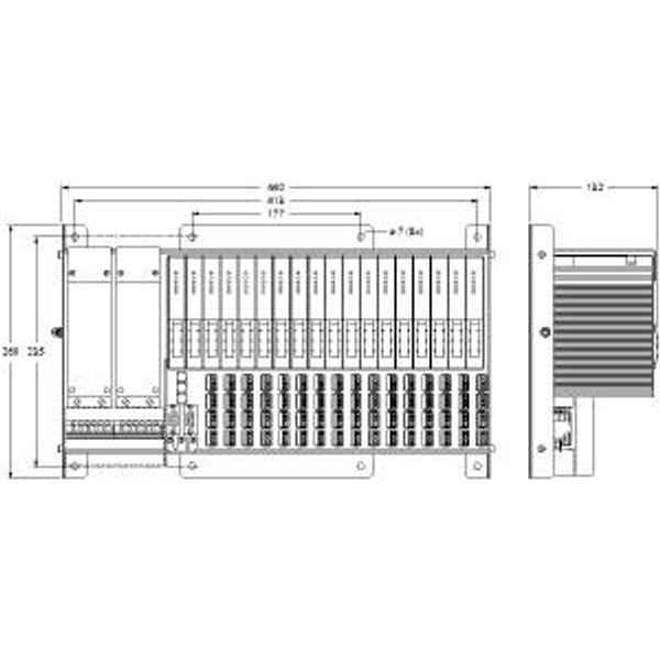excom I/O System Module Rack, Zone 1, for 16 Modules, Marine Ship Approved   MT16-2G/MSA image 1