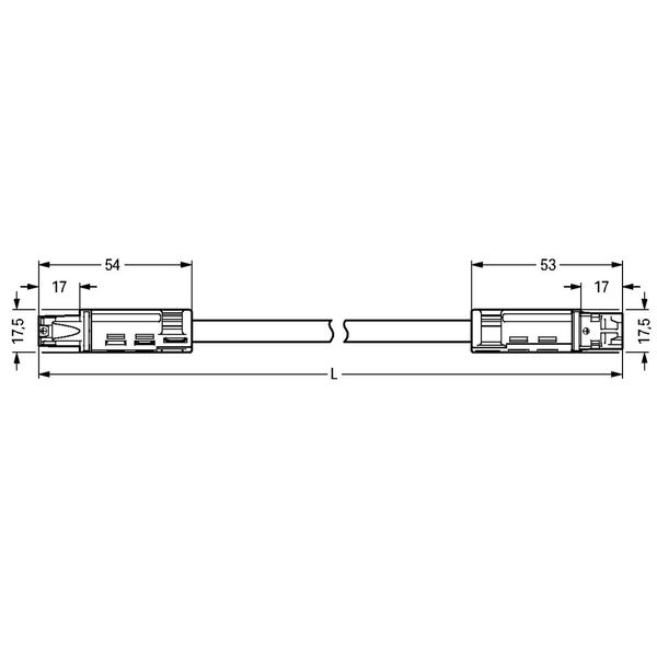 pre-assembled connecting cable Eca Plug/open-ended black image 6