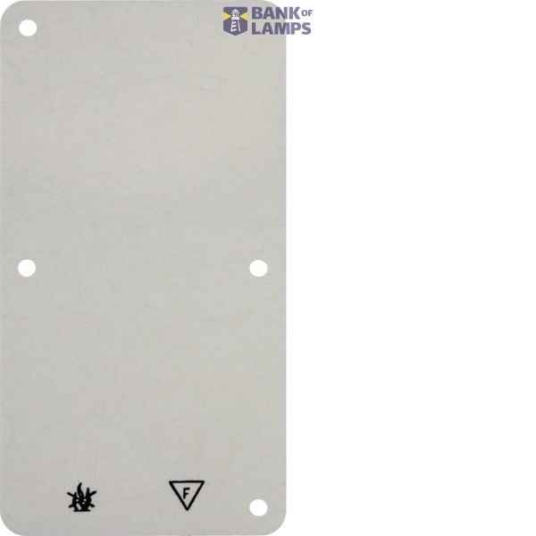 Base plate, fire-resistant, 2-part, white image 1