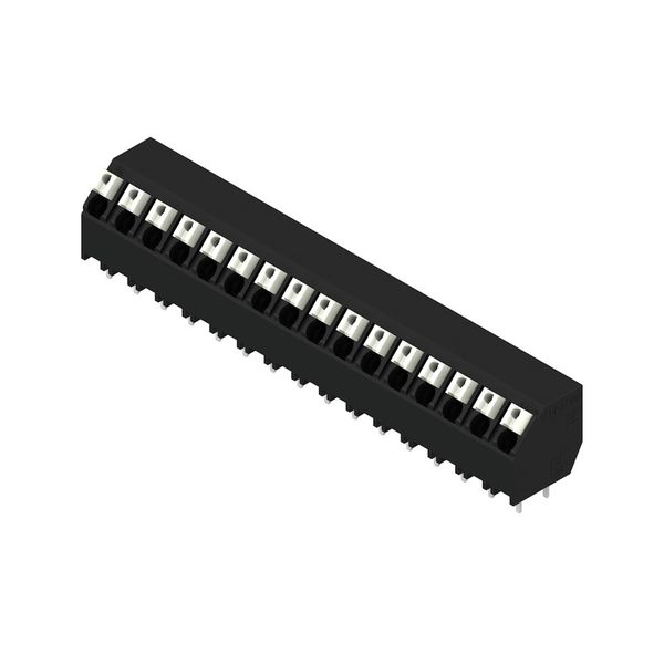 Printed circuit board terminals, 5.08 mm, Number of poles: 16, 135°, Solder pin length (l): 3.5 mm, black, PUSH IN with actuator, Clamping range, max. : 1.5 mm², Tube image 2