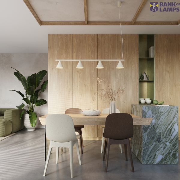 Chandelier NOX 4L beige image 4