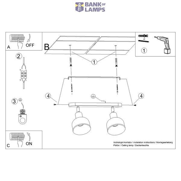 Ceiling lamp ELBA 2 white image 15
