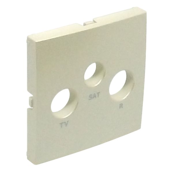 COVER PLATE FOR R-TV-SAT SOCKETS PEARL image 2
