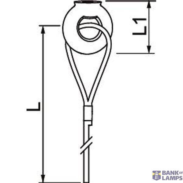 QWT RO 2 10M G Suspension wire with eyelet 2x10000mm image 2