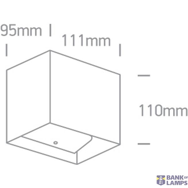 WHITE WALL 2x3W WW IP54 DARK LIGHT 100-240V image 5