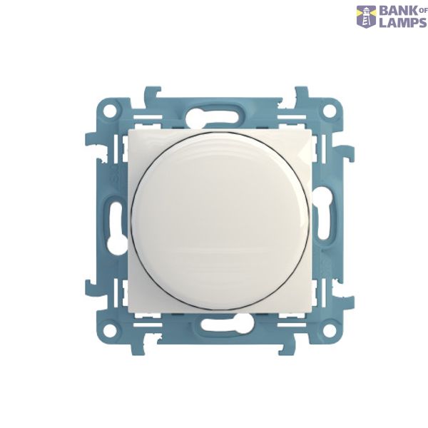 Dimmer for dimmable LED's, rotary-push, 1 pole, white image 1