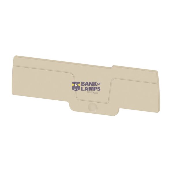 End plate for terminals, dark beige, Height: 89.95 mm, Width: 2.05 mm, image 1
