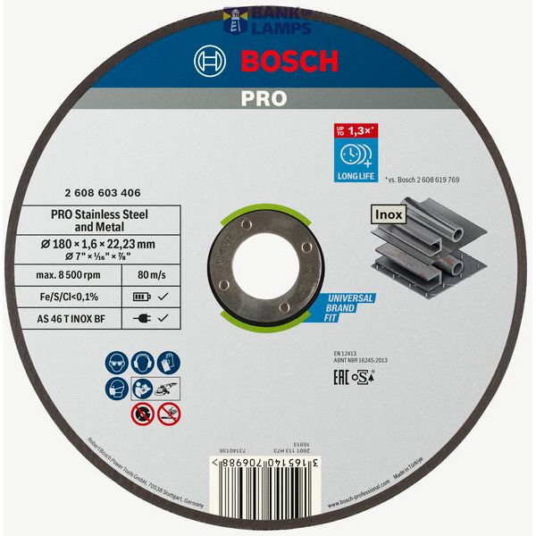 Expert for Inox - Rapido straight cutting disc AS 46 T INOX BF, 180 mm, 1,6 mm image 1
