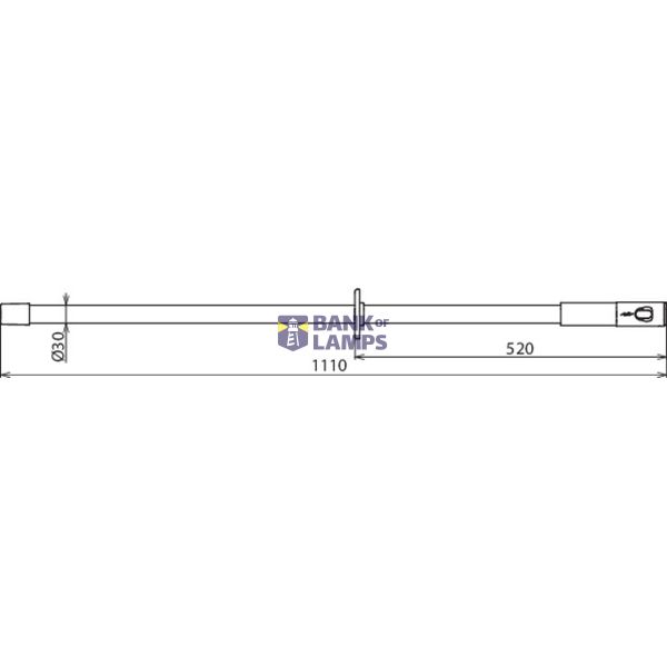 Insulating stick f. PHE4 w. plug-in coupling D 30mm L 1110mm image 2