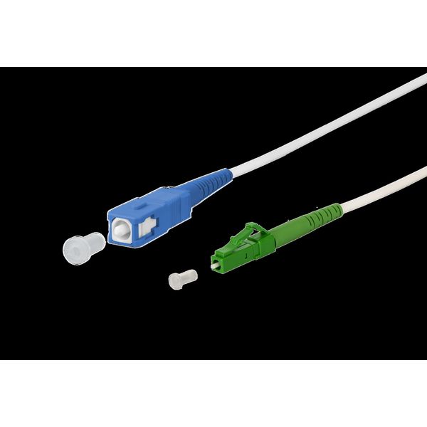OpDAT patch cord SC-S/LC-S APC OS2, white, 30.0 m image 2