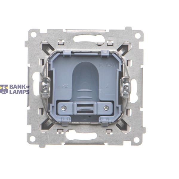 Double socket with earthing and shutters, white, 16A image 2