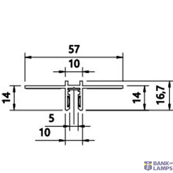 2.0 m, 2 wires Magnetic Track  24V, White, Trimless Recessed image 2