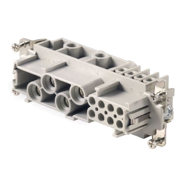 HDC insert, Female, 400 V, 80 A, Number of poles: 12, Screw connection, Size: 8 image 1