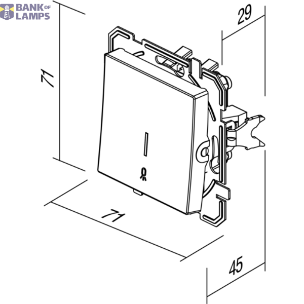 PUSH BUTTON 1WAY 10A 250V~ TI IN 02 XO 4415024 image 2