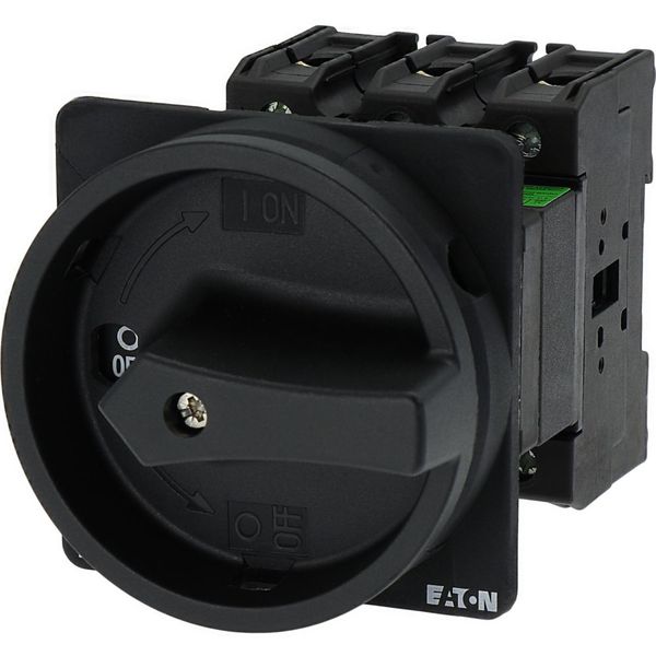 P3-100/V/SVB-SW Main switch, P3, 100 A, rear mounting, 3 pole, STOP function, With black rotary handle and locking ring, Lockable in the 0 (Off) position image 19