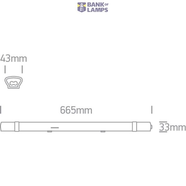 IP65 LED CONNECTABLE 18W WW 665mm 100-240V image 4