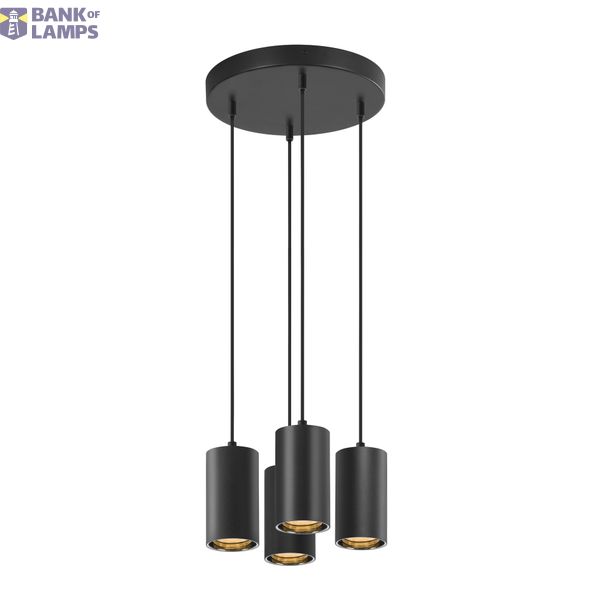 ASTO TUBE, pendant light, GU10, pendant length 250 cm, 4x max. 10 W, black image 3