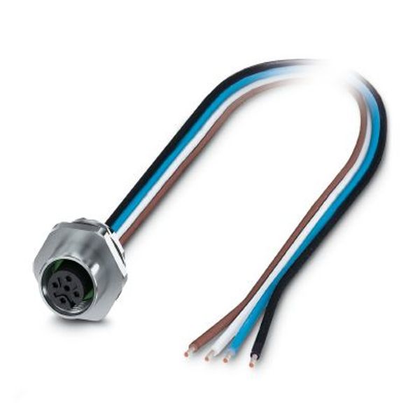 SACC-E-M12FS-4P-M16XL/0,5 - Device connector front mounting image 2